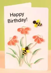 Wizardi Greeting Card Making Kit. Echinacea Flowers DIY Quilling Kit F07M3-5-FL4