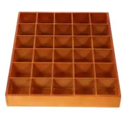 Storage Box Multi-tier Craft Organizer Socks Display Tray Grid Wood