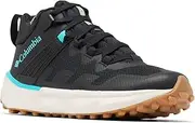 [Columbia] Women's Facet 75 Mid Outdry Hiking Shoes, Black, Bright Aqua, US