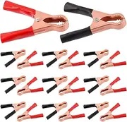 20Pcs Insulated Alligator Clips Copper Plated Insulated Alligator Clips Heavy Duty Alligator Clamps for Loaded Truck Car Battery Charging, Electrical Testing (50A)