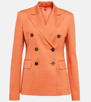[Max Mara] Max Mara Zirlo cotton and linen blazer UK 10 orange