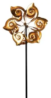Garden Kinetic Swirl Wind Spinner Sculpture Steel Metal Yard Windmill Lawn Stake