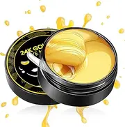60Pcs Eye Patches, 24k Gold Eye Mask for Dark Circles, Removes Puffiness and Wrinkles, Golden Eye Mask for Face, Eye Cream for Men and Women Anti-Aging