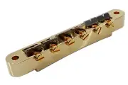 USA ABR-1 Tune-o-Matic Bridge w/ notched titanium saddles - Gold - BRIDGE ONLY