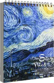 ✨ Starry Night A4 Sketch Book, 8.27 X 11.4 Art Sketchbook Drawing Pads 60 Sheets