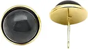 [Generic] Opal earrings VanThai Le - 12MM Stone Round Color Stud Earrings Jewelry Tiger Eye Blue Pink Green Earings Women Men