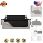 Water-Resistant Microfiber Sofa Cover with Elastic Straps for Loveseat Comfort