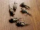 FLY FISHING FLIES NYMPH HARES EAR DARK CUSTOM TIED SIZE 18