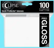 100 ULTRA ECLIPSE PRO GLOSS ARCTIC WHITE DECK PROTECTORS Standard Card Sleeves