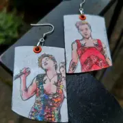 Harry Styles As It Was Coachella looks Hand-Painted Pop Star Inspired Earrings