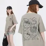 YOU.STYLE 短袖韓國上衣 純棉T恤 KITTY貓短袖上衣 OVERSIZE 寬鬆上衣 落肩大尺碼上衣 下半身失蹤