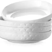 DOWAN Pasta Bowls, 54 oz Large Salad Serving Bowls, 10'' Plates Bowls Set of 4