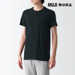 【MUJI 無印良品】男棉質無側縫天竺圓領短袖T恤(共2色)