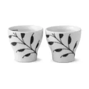 Royal Copenhagen Black Fluted Mega Egg Cups (Set of 2)