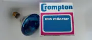 Crompton R95 Reflector Lamp CLEAR BLUE Edison Screw 100W 240V (MADE IN UK)