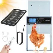 Automatic Chicken Coop Door, LCD Display, 5 Modes, Timer & Light Sensor, Sola...