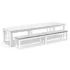 Santorini 3.55m Outdoor Rectangle Aluminium Dining Table with 4 Bench Seats