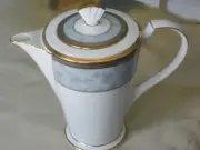 Noritake Neptune Gold 5 Cup Coffee Pot / Lid Excellent Condition 4787 Japan