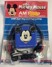 Vintage Walt Disney Mickey Mouse Concept 2000 AM Radio Portable -New In Box