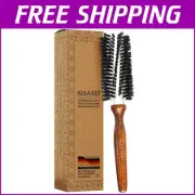 Luxurious Boar Bristle Round Brush with Super-Grip Handle for Effortless Styling