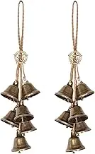 Ausicfen 2 Pieces Witch Bells Protection for Door Knob Hanger Wind Chimes Witchy Things Clear Negative Energy Witch Bells Set Witchcraft Supplies (2pcs Classic Style)