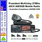 President McKinley 27Mhz 40CH AM/SSB Mobile Radio. Approved to AS/NZS 4355
