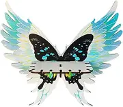 Fenteer Butterfly Wall Shelf Wooden Wall Decor Wall Hanging Organizer Elegant Display Stand Storage Rack for Bookstore Patio Hallway, Green
