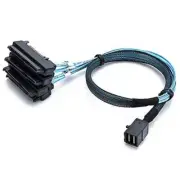 SAS SATA Cable SFF-8643 Internal Mini SAS HD to (4) 29pin SFF-8482 with 15pin