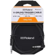 Roland V-Drums Trigger Cable 5ft, Balanced TRS, Angled 1/4 - Straight 1/4
