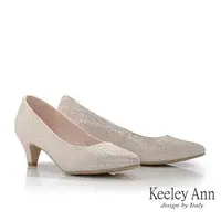 在飛比找momo購物網優惠-【Keeley Ann】金蔥中跟尖頭跟鞋(金色3852581