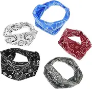 [Abaodam] 5pcs Boys and Girls Sports Headbands for Boys and Girls Youth Athletic Hair Bands for Soccer Gym and Running Comfortable Sweat-Absorbing Design and Deep
