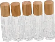 PENIKOKO 5pcs Cap Roller Bottles Empty Essential Oil Roll Bottles for Travel Professional Use Eye Creams and Liquid Products Compact and Convenient Design