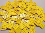 x100 NEW Lego Yellow Plates 4x4 Brick Building Yellow Baseplates