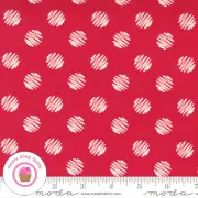 Moda LOVE, LILY 24113 11 Red Polka Dots April ROSENTHAL Quilt Fabric Retro