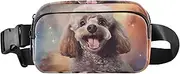 [XYMZR] Fanny Pack Galaxy Poodle Space Hip Bag Belt Bag for Women Man Fashion Waist Pack Water-repellent Crossbody Bag for Halloween Costumes Running Hiking Jogging Travel Sport, Multi-colored, one size