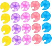 IWOWHERO Diy Nail Art Palette Ring 20pcs Mini Mixing Palette Ring Tray for Nail Technicians Portable Reusable and Accurate Paint Mixing