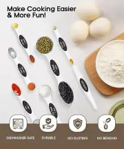 Magnetic Measuring Spoons Set of 8 Tablespoons Teaspoons Stainless Stell Stack