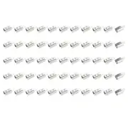 11 x 5.5 mm Fold Over Crimp Cord Ends, 1000Pcs Cylindrical Clamp Ends, Silver