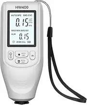 High Precision Paint Thickness Gauge - Fe/Nfe Paint Meter, Large Display | Industrial Automatic Thickness Paint Meter with LCD Display for Used Car Buyers, Original Car Coating Checker (Black, White)