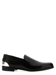 [Alexander Mcqueen] Alexander Mcqueen-Leather Mocassini Nero-Uomo 41IT Black