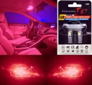 LED 3030 Light Red 194 Two Bulbs Interior Step Door Replacement Stock Show Color (for: Chrysler)