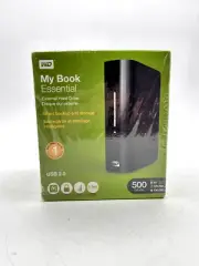 Sealed WD My Book Essential External Hard Drive Back up & Storage 500 GB USB 2.0
