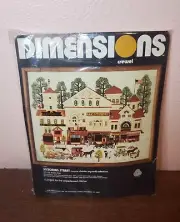 Dimensions Victorian Street 1177 Crewel Embroidery Kit by Charles Wysocki Sealed