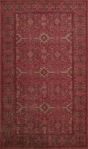 Pink Wool Oushak Oriental Area Rug Hand-knotted Geometric Carpet 5x8