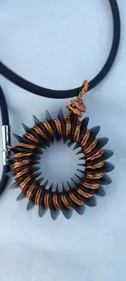24 Spiral Torus Active Resonance Coil, Orgone Torsion Fields Generator Necklace