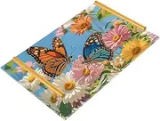 Summer White Pink Daisies Butterfly Decorative Service Tray with Handles Outdoor Serving Tray for Jewelry Perfume for Dinner Serving bandejas para desayuno