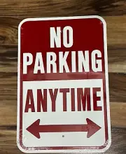 HY-KO HW-1 Heavy Duty No Parking Anytime Sign 12 x 18" in Aluminum Weatherproof