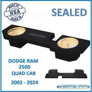 Dodge Ram 2500 Quad Cab 2002 - 2018 Dual Sub Box Subwoofer Enclosure