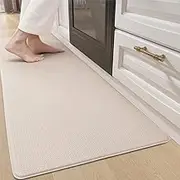 Color&Geometry Kitchen Rugs, Kitchen Runner Rug Kitchen Floor Mat, Cushioned Anti-Fatigue Kitchen Mat, Non Slip Waterproof Comfort Standing Padded, Memory Foam Kitchen mat, 17"x59", Wheat