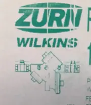Zurn Wilkins 1" 975XL2 Reduced Pressure Principle Backflow Preventer Lead Free